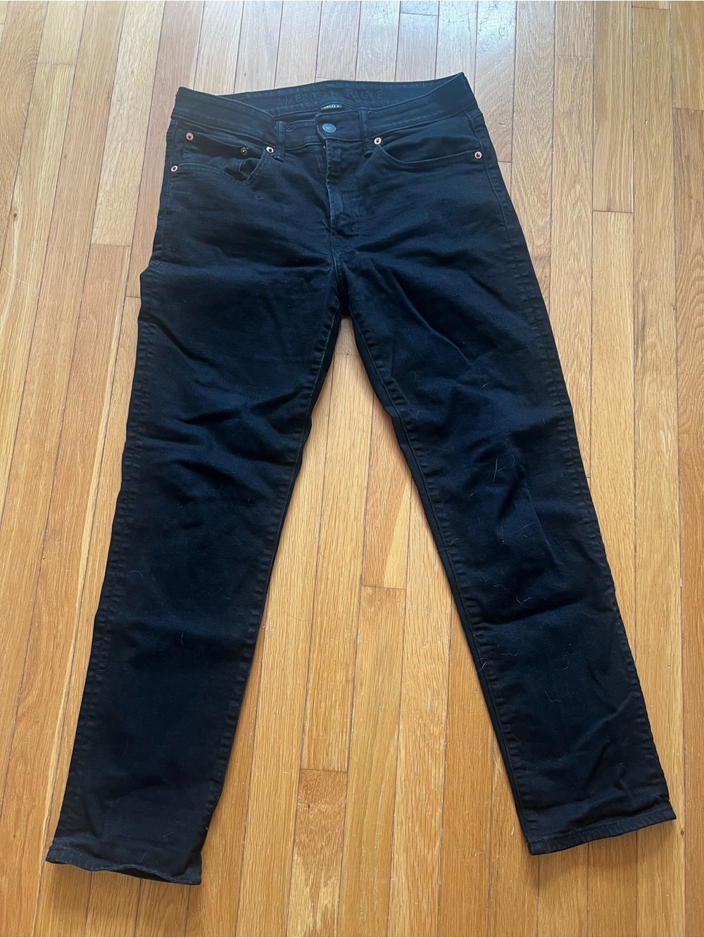 American Eagle Outfitters Airflex+ Men's Black Straight Jeans